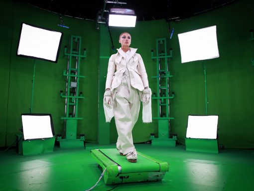 Adwoa Aboah walking for 5G creation image