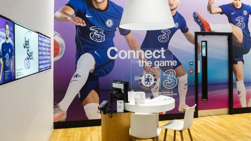 Blue is the colour! Three UK gives its Fulham Broadway store a bespoke Chelsea FC transformation image