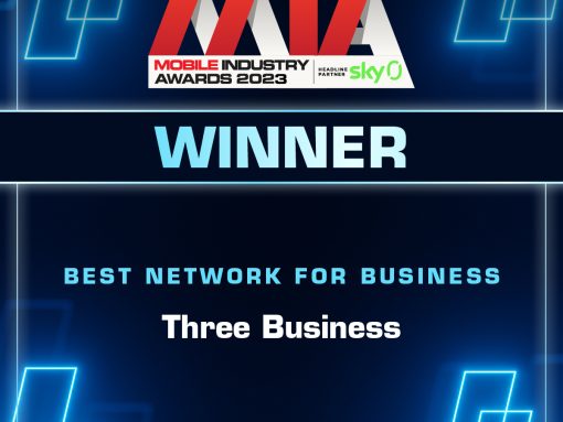 Three Business wins Best Network for Business at Mobile Industry Awards image