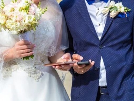 WEDDING SMASHERS: Research reveals more than a THIRD of Brits have smashed their phone at a wedding image