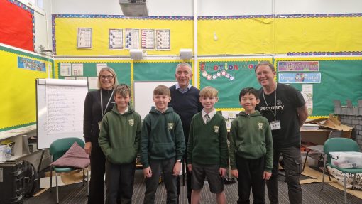 MP John Grady visits Three UK Discovery at local primary school to champion digital skills for young people image